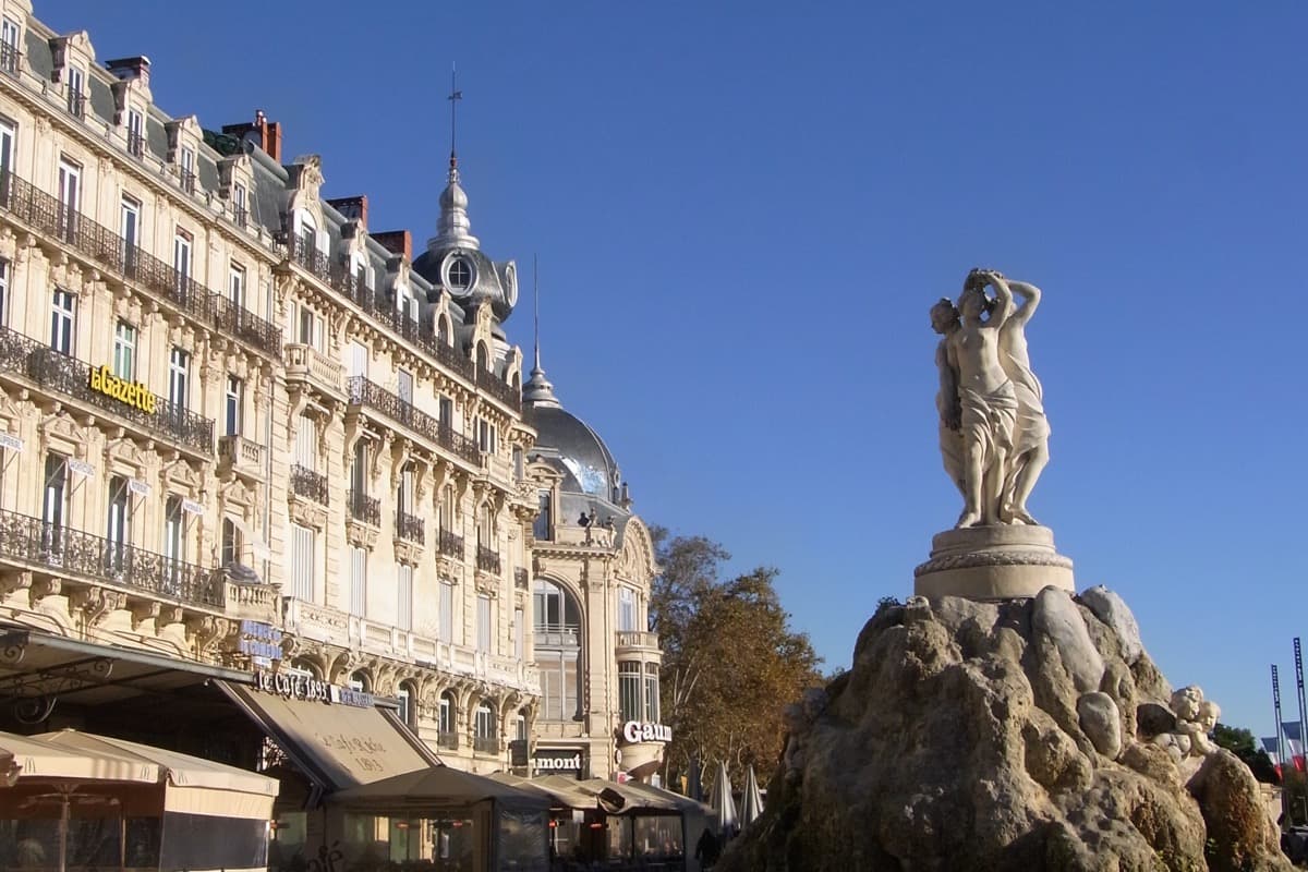 Place de la Comédie et fontaine des Trois Grâces, Montpellier